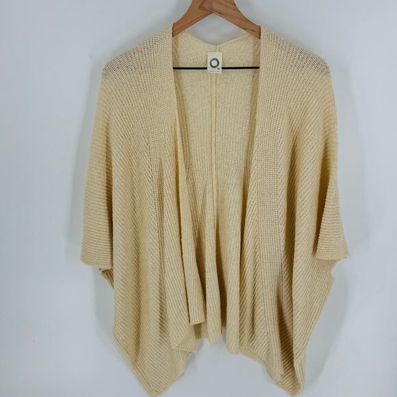 Anthropologie Akemi + Kin Cream Knit Open Front Draped Cardigan One Size - Picture 1 of 5
